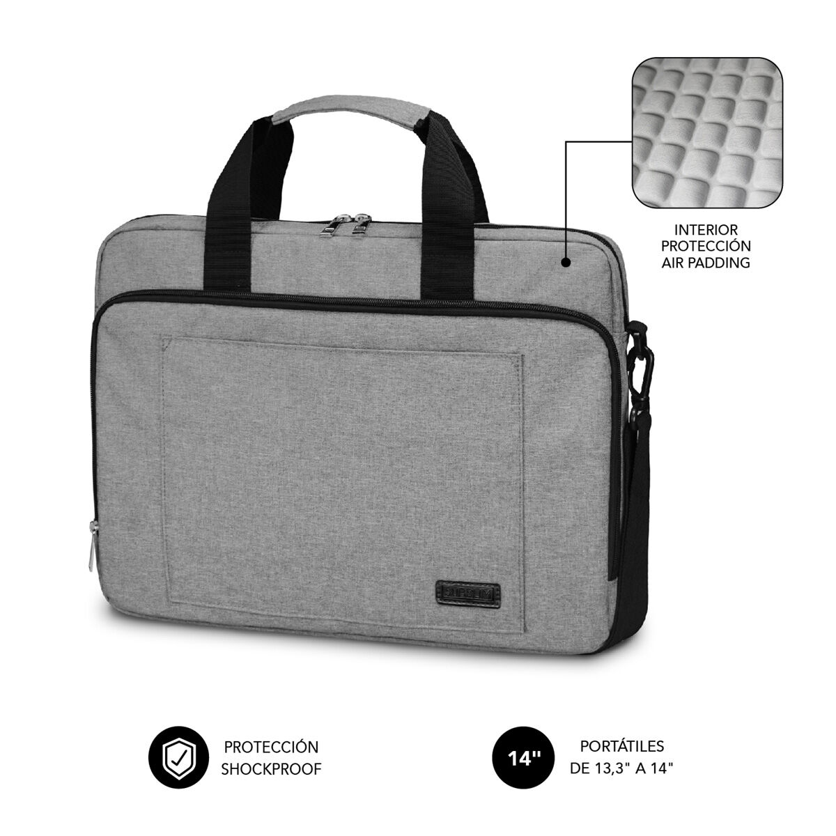 Maletín para Portátil Subblim SUBLB4APLB01 Gris 14"